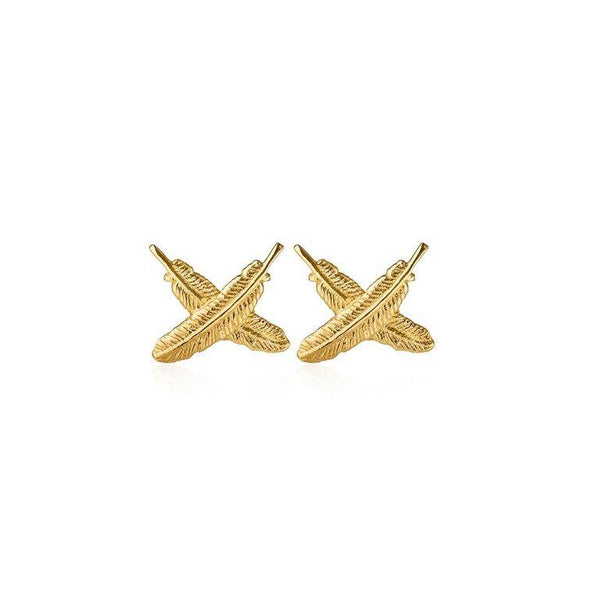 Boh Runga Feather Kisses Studs - 9ct Yellow Gold