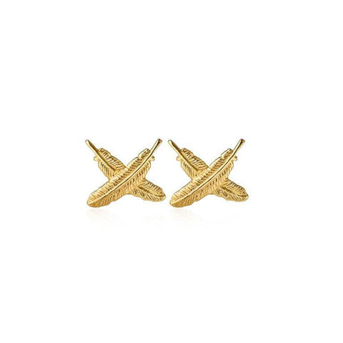 Boh Runga Feather Kisses Studs - 9ct Yellow Gold
