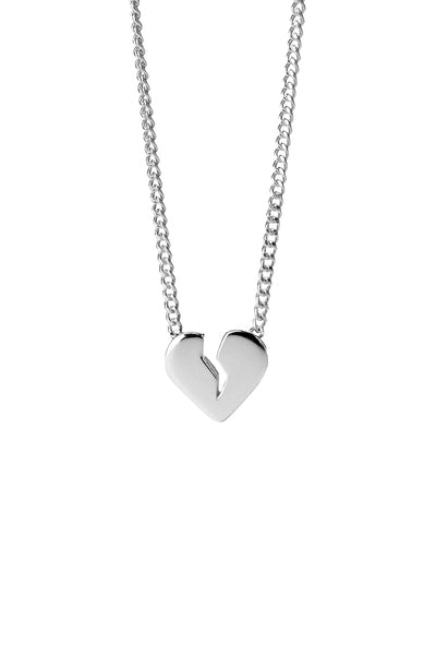 Karen Walker Broken Heart Necklace - Silver, 45cm