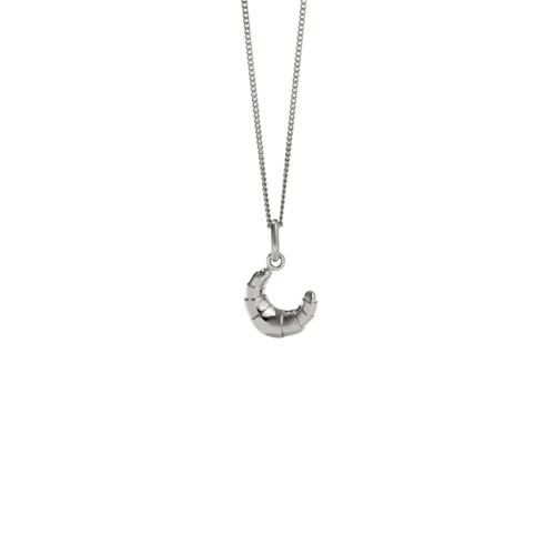 Meadowlark - Croissant Charm Necklace Silver