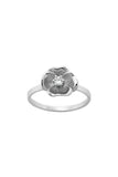 Karen Walker Diamond Etch Pansy Ring - 9ct White Gold, Diamond