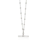 Daisy London Stacked T Bar Necklace Sterling Silver