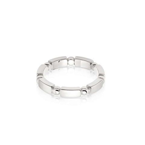 Daisy London Stacked Chunky Ring Sterling Silver - Small