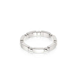 Daisy London Stacked Chunky Ring Sterling Silver - Large
