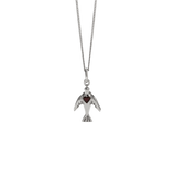 Meadowlark - Dove & Heart Necklace Silver