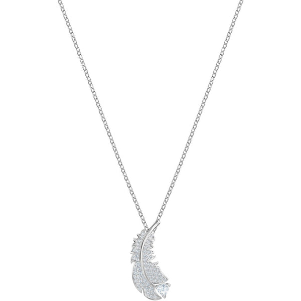 Nice Necklace, White, Rhodium Plated