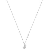 Naughty Necklace, White, Rhodium Plated