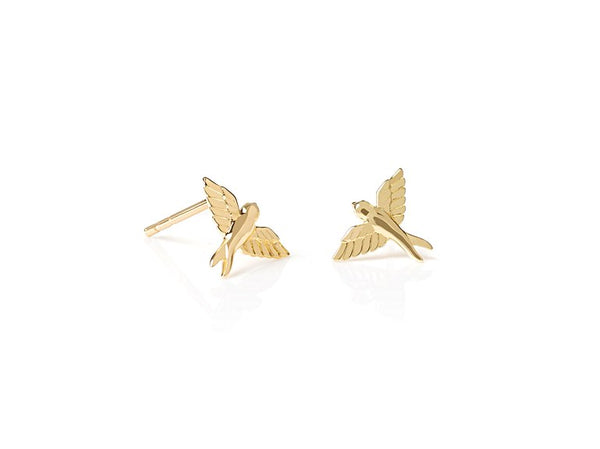 Daisy London Bird Stud Earrings - Gold Plate