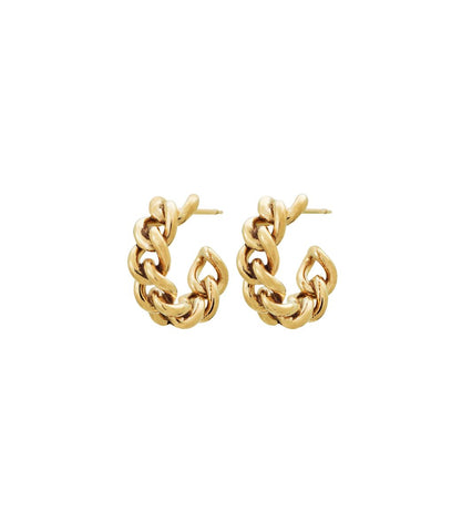 Edblad - Lourdes Chain Creole Earrings Gold