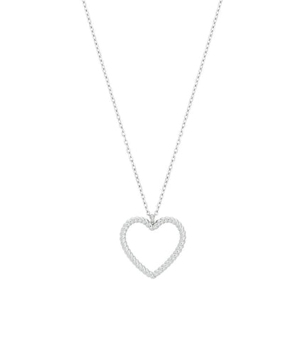 Edblad - Rope Heart Necklace Medium Steel