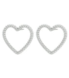 Edblad - Rope Heart Studs Medium Steel