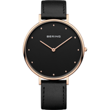Bering Gents Classic Rose and Black Leather 14839-462
