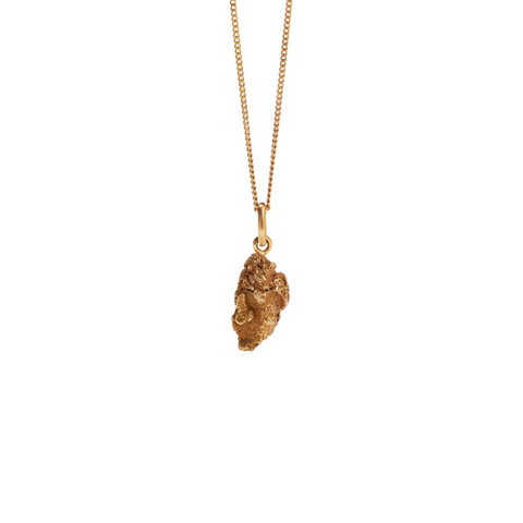 Meadowlark - Gold Nugget Charm Necklace Gold Plated