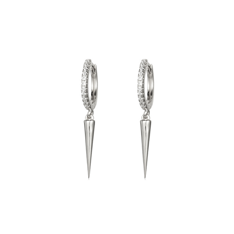 Lindi Kingi - Hoop And Spike Earrings Silver