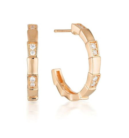 Georgini - Emilio Vega Rose Gold Hoop Earrings