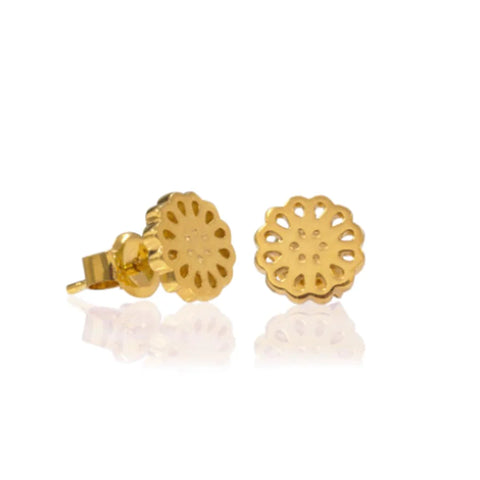 Boh Runga - Lotus Stud Earrings Gold Plated