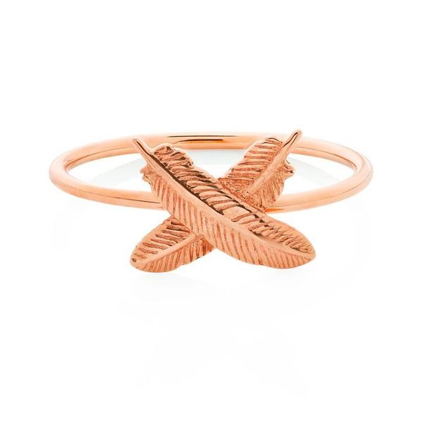 Boh Runga Feather Kisses Ring - 9ct Rose Gold, Size Q