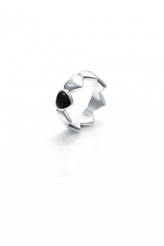 Stolen Band Of Hearts Ring Onyx - Small