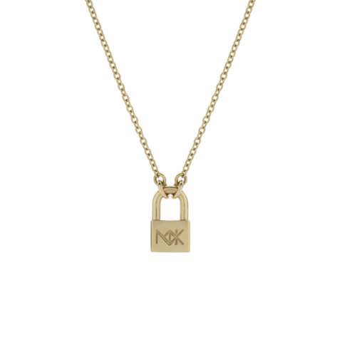 Meadowlark Medium Lock Necklace - 9ct Yellow Gold