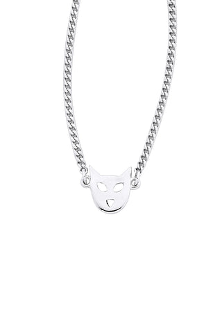 Karen Walker Mini Cat Necklace - Silver