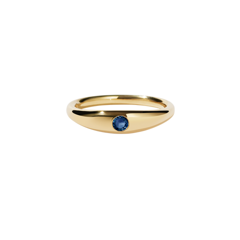 Meadowlark - Mini Claude Ring, 9ct Yellow Gold with Blue Sapphire