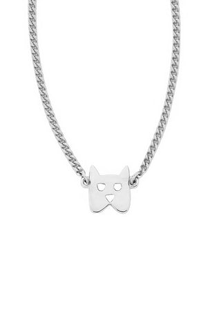 Karen Walker Mini Dog Necklace - Silver, 45cm