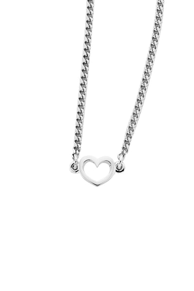 Karen Walker Mini Heart Necklace - Silver