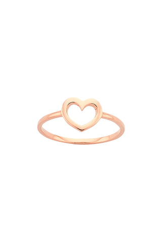 Karen Walker Mini Heart Ring - 9ct Rose Gold