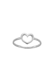 Karen Walker Mini Heart Ring - Silver
