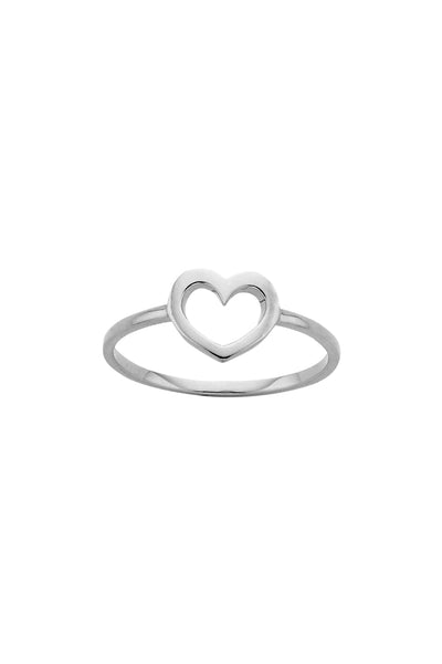 Karen Walker Mini Heart Ring - Silver