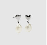 Meadowlark - Mini Camille Pearl Drop Earrings - Sterling Silver