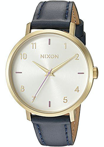 Nixon - Arrow Leather Watch - Grey Navy