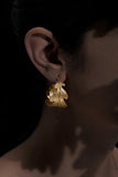 Karen Walker Oak Leaf Earrings - Hard Gold Plate