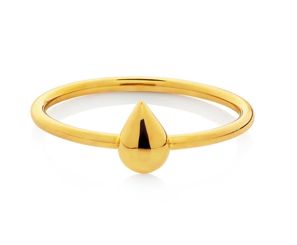 Boh Runga Droplet Ring - 9ct Yellow Gold , Size M