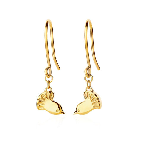 Boh Runga Fantail Earrings - 9ct Yellow Gold
