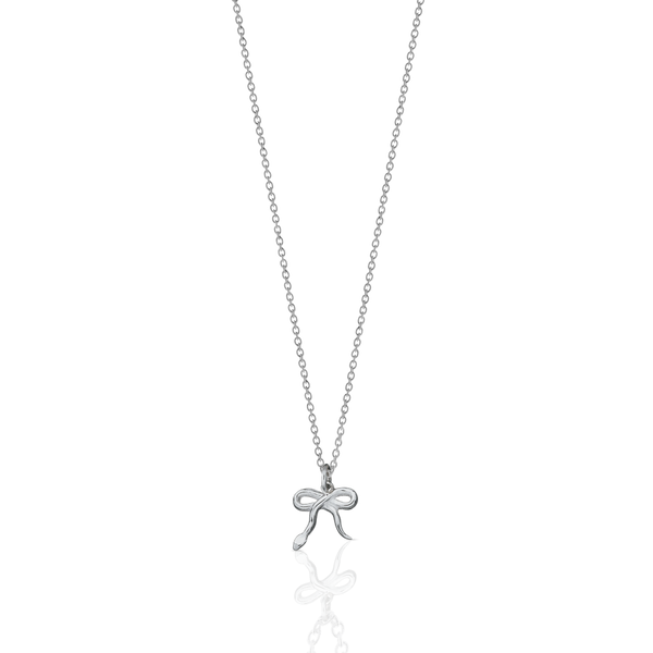 Meadowlark Serpent Charm Necklace - Sterling Silver