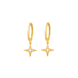 Lindi Kingi - Starseed Gold Hoop And Star Earrings
