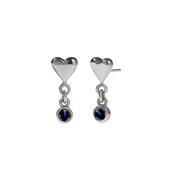 Meadowlark - Camille Stone Stud Earrings - Silver - Blue Sapphire