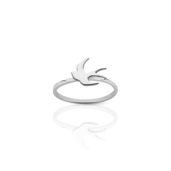 Meadowlark Swallow Stacker Ring - Sterling Silver
