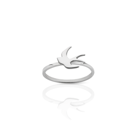 Meadowlark Swallow Stacker Ring - Sterling Silver