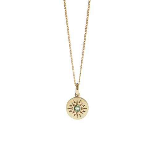 Meadowlark Ursa Necklace Medium - Gold Plated - Green Sapphire