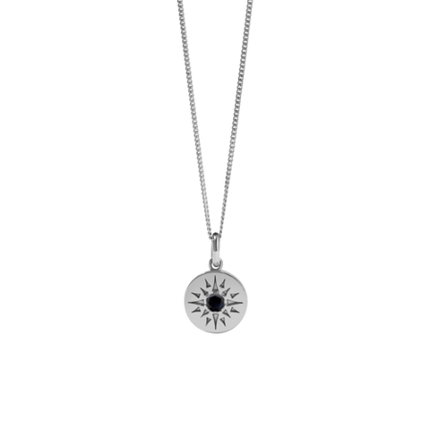 Meadowlark Ursa Necklace Large - Sterling Silver - Midnight Sapphire
